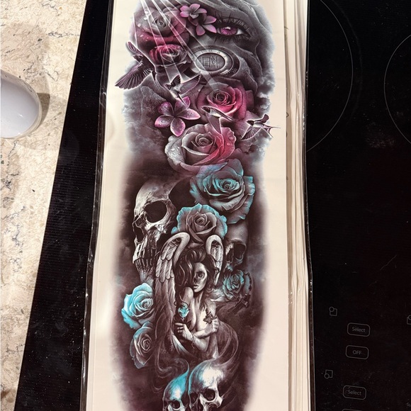 Temporary Tattoo Sleeve Set with Artistic Designs - Picture 12 of 13